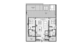 Villa floor plan, 2 bedrooms in Serenity Villas No. 11017